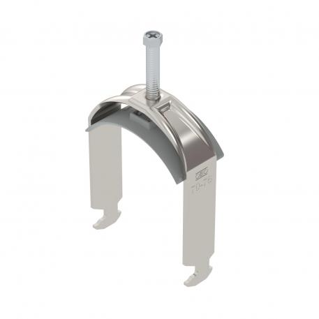 Staffa reggicavo, ancoraggio tipo H, 1 cavo coppa in plastica, A2 70 | 76 | 5