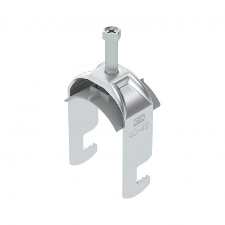 Staffa reggicavo 2056, base a F, 1 via, in alluminio, coppa in plastica 40 | 46 | 5