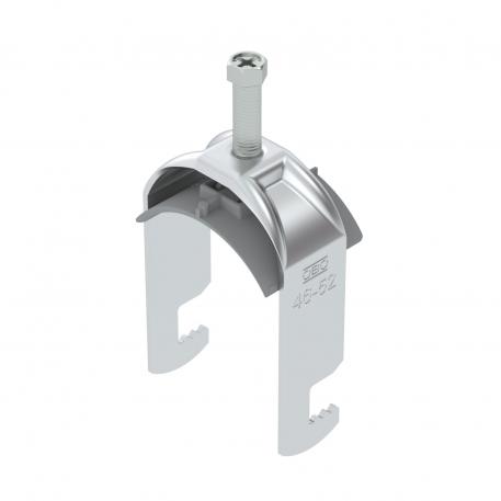 Staffa reggicavo 2056, base a F, 1 via, in alluminio, coppa in plastica 46 | 52 | 5