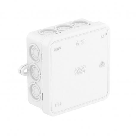 Scatola di derivazione A 11 75x75x35 | 12 | IP55 | bianco; RAL 9010