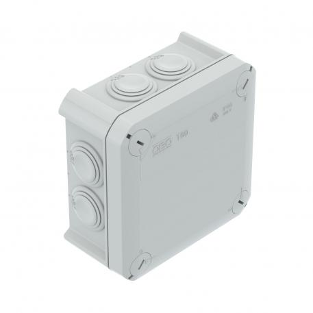Scatola di derivazione T 60, con passacavo 100x100x48 | 7 | IP66 | grigio chiaro; RAL 7035