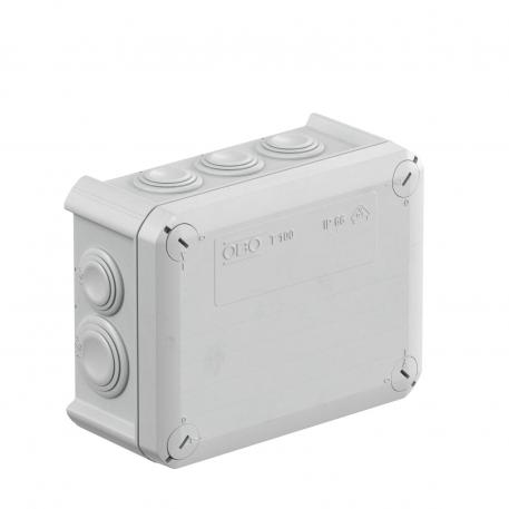 Scatola di derivazione T 100, con ingressi 136x102x57 | 10 | IP66 | grigio chiaro; RAL 7035