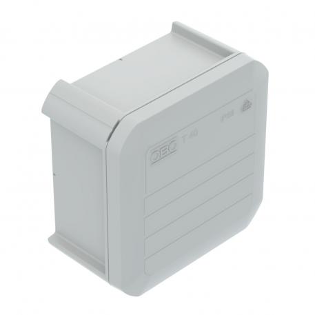 Scatola di derivazione T 40, pareti lisce 77x77x46 |  | IP56 | grigio chiaro; RAL 7035
