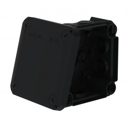 Scatola di derivazione T 60, con passacavo 100x100x48 | 7 | IP66 | nero grafite; RAL 9011