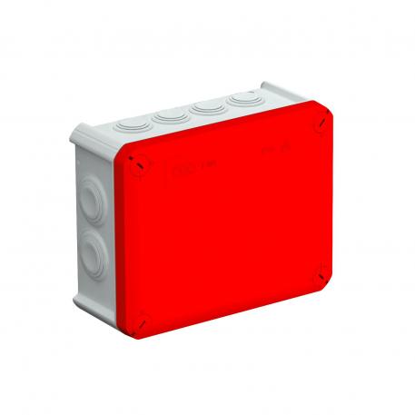 Scatola di derivazione T 160, con passacavo 176x135x67 | 12 | IP66 | grigio / rosso
