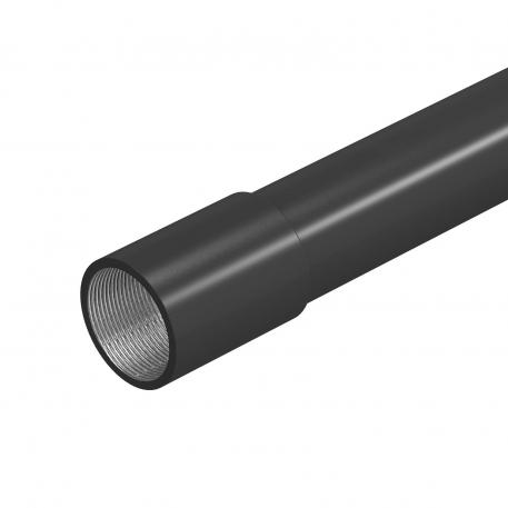 Tubo in acciaio verniciato a polvere, nero, con filettatura 20 | 3000 | 1,5 | M20x1,5