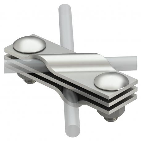 Morsetto diagonale, per RD 8-10 mm, acciaio inox Rd 8-10