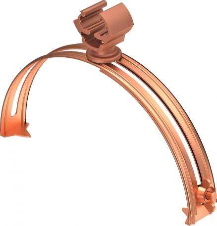 Supporto conduttore tetto per colmo, in plastica ramata, per RD 8-10 mm, base in rame 20 | Rd 8-10