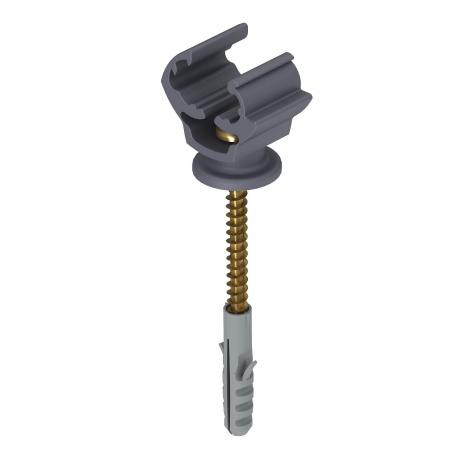 Supporto per tondo universale Rd 8-10 mm con vite e tassello premontata 8-10 mm tondo | 20