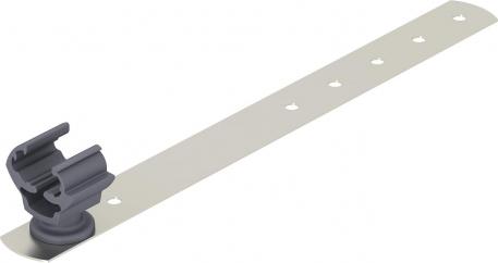 Supporto per tegole, in plastica, per RD 8-10 mm, base in acciaio inox