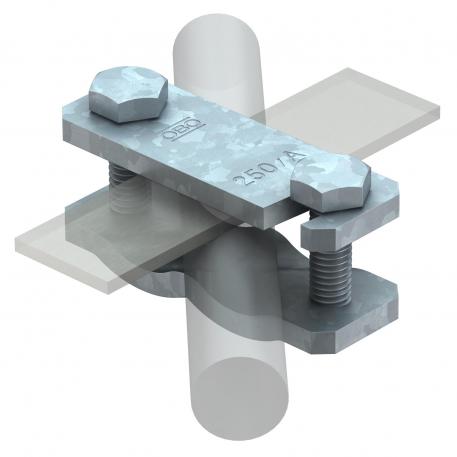 Morsetto diagonale, per RD 6-22 x FL50 mm, acciaio Rd 6-22/ max. FL50