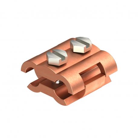 Morsetto connettore, per RD 6-10 mm, ramato Rd 6-10