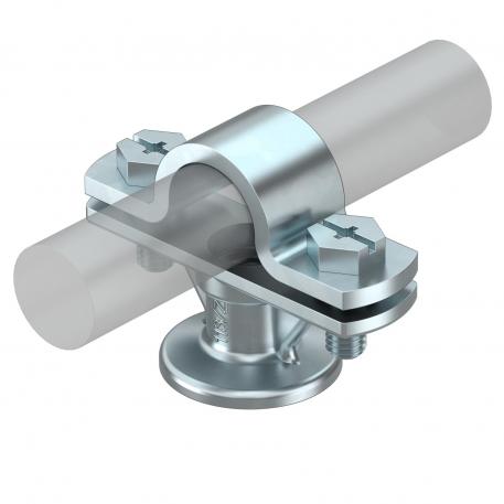 Supporto per tondo con piastra in rame Rd 8-10 mm