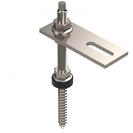 Hanger bolt set for PV module mounting, corrugated roof
