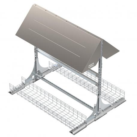 Inverter frame, free-standing, double-sided. 