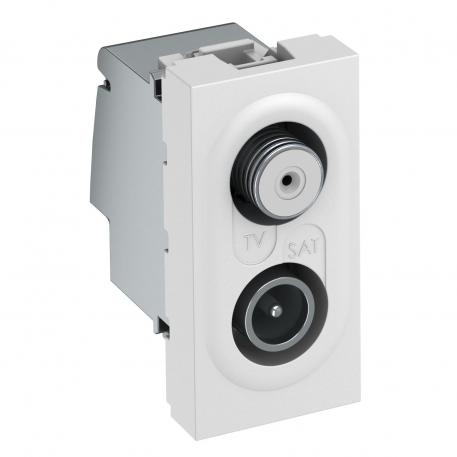Presa per antenna ANT-2SD RW0.5 bianco; RAL 9010