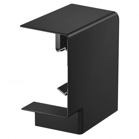 Coperchio angolo piano, per canale porta apparecchi Rapid 80 tipo 70130 138 | 73 | nero; RAL 9005
