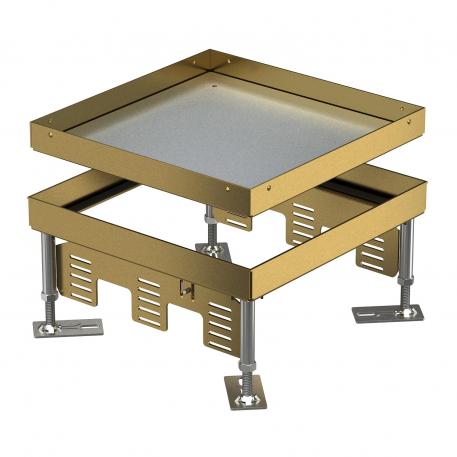 Cassetta livellabile con uscita cavo lateriale RKSN, ottone