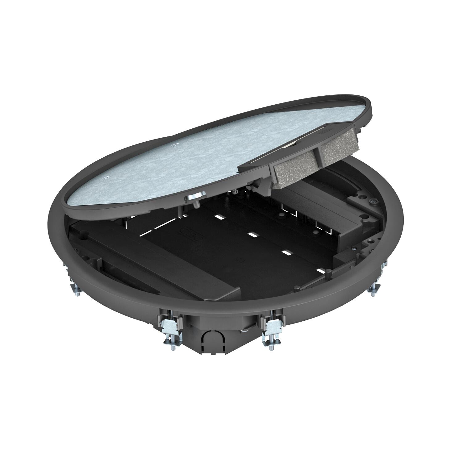 Gancio Rotondo In Plastica PP Per Teli E Reti - Diametro 25mm, Foro 6mm, Colore Nero
