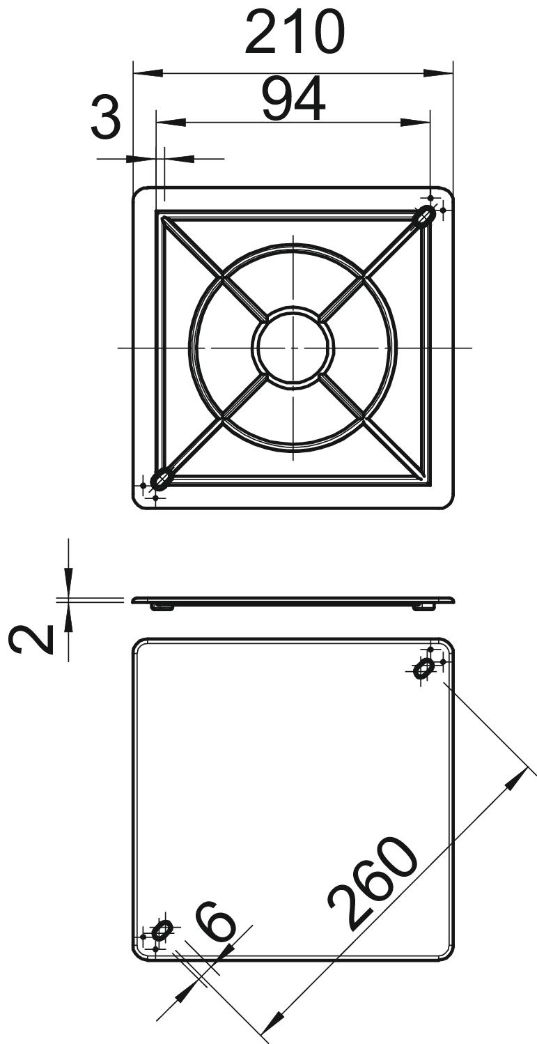 Coperchio scatola di derivazione tondo superficie R diametro 106x37 4  ingressi SOLERA 515S